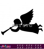 Angel With Trumpet Christian Design SVG 1