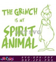 The Grinch Spirit Animal Christmas Funny SVG