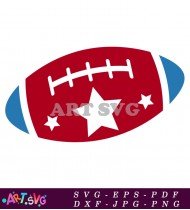 Red Football With White Star SVG