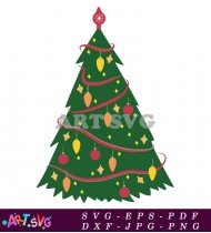 Christmas Tree with Ornaments Decor SVG