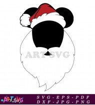 Santa Claus Mickey Mouse Christmas Character Design SVG