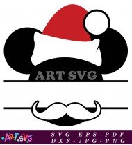 Santa Claus Silhouette Cartoon Character Design SVG