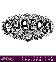 Christmas Cheer Word Art Design SVG