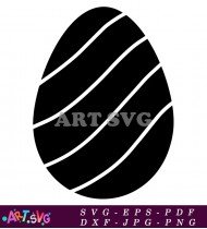 Abstract Line Pattern Easter Egg Design SVG