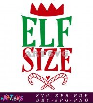 Elf Size Christmas Holiday Design SVG Cut File