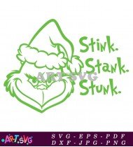 Stink Stank Stunk Grinch Christmas Ornament SVG