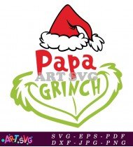 Papa Grinch Christmas Ornament Sublimation Design SVG 2