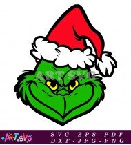 Grinch Christmas Ornament Sublimation Design SVG