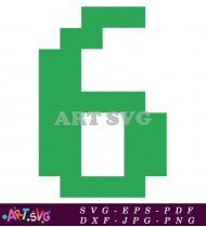 Green Pixelated Design for Crafts and Projects SVG 9