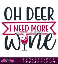 Funny Wine Lover Christmas SVG Cut File