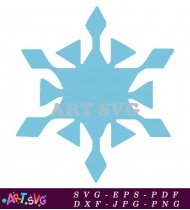 Blue Snowflake Christmas Ornament Winter Holiday Decoration SVG