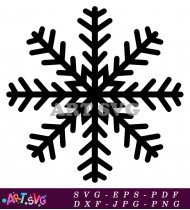 Decorative Snowflake Clipart Design Silhouette SVG