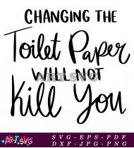 Changing Toilet Paper Bathroom Sign SVG