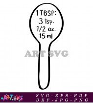 Wine Glass Measuring Spoon SVG Cut File