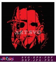 Halloween Horror Movie Mask Design Icon SVG