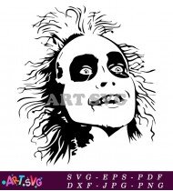 Scary Jack Nicholson Horror Movie Face Design SVG