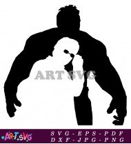 Black Hulk Silhouette Graphic Illustration SVG