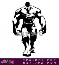 Hulk Green Muscle Silhouette Illustration Graphic SVG