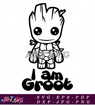 Baby Groot Coloring Pages Printable Free SVG