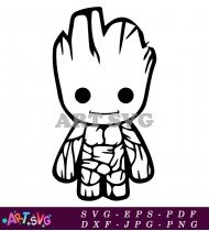 Free Baby Groot Coloring Page Printable SVG