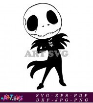 Nightmare Before Christmas Silhouette Jack Skellington Clip Art SVG