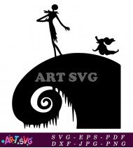 Scary Halloween Silhouette Nightmare Before Christmas SVG