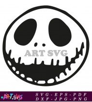 Nightmare Before Christmas Jack Skellington Face Stencil SVG 1