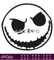 Nightmare Before Christmas Jack Skellington Face Stencil SVG 2