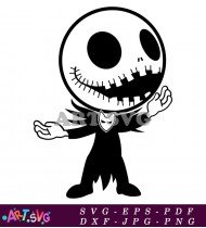 Jack Skellington Silhouette PNG File Download SVG