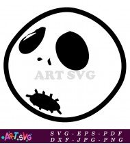 Jack Skellington Face Halloween Vector SVG 1