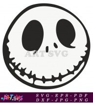 Printable Jack Skellington Halloween Face SVG