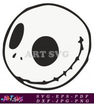 Printable Jack Skellington Halloween Face PNG SVG