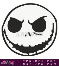 Jack Skellington Face Halloween Design SVG 1