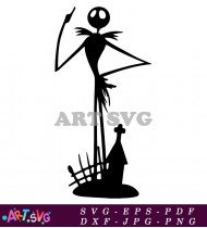 Jack Skellington Silhouette Design for Crafts SVG