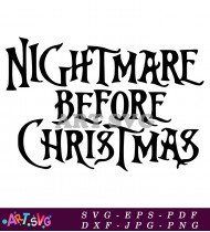 Nightmare Before Christmas Printable Banner Design SVG