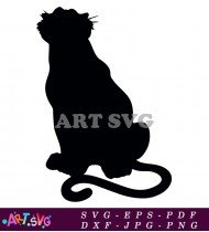 Rajah Tiger Silhouette Cartoon Aladdin Disney Vector SVG