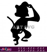 Abu Monkey Silhouette Aladdin Disney Cartoon SVG