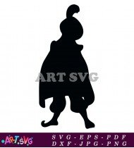 Silhouette Of Aladdin's Genie With Magic SVG