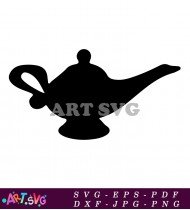 Silhouette Of The Genie's Lamp Aladdin SVG