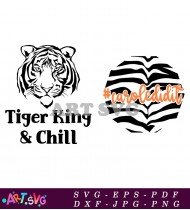 Tiger King Chill Funny T-Shirt Design SVG