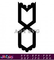 Black Monogram Letter H Vector Design SVG 1