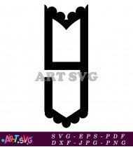 Black And White Monogram Letter H Clipart SVG