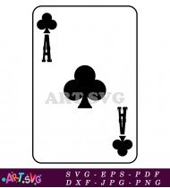 Ace Of Spades Graphic With Suit Symbol SVG