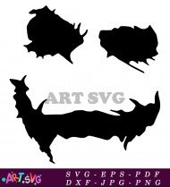 Joker Face Silhouette Dark Art Illustration SVG