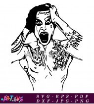 Joker Comic Character Illustration Sketch SVG