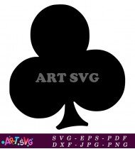 Black Clubs Playing Card Club Design SVG