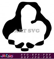 Black And White Heart Shape Design Image SVG