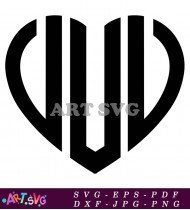 Black And White Monogram Initial Design SVG 1