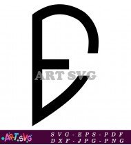 Bold Black Letter E Clip Art Design SVG 2