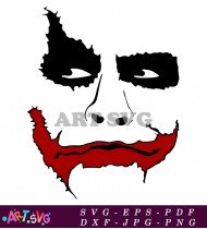 Joker Character Eyes Open Evil Smile SVG